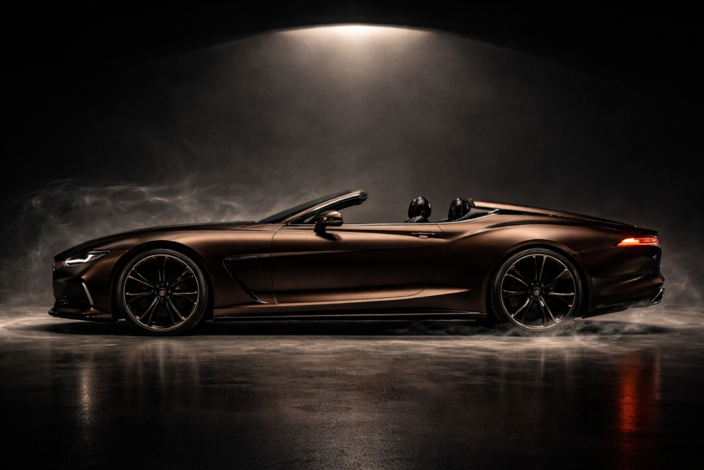 Luxurious Midnight Bronze grand tourer